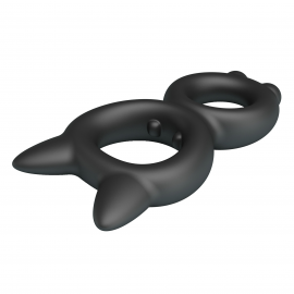 Эрекционное кольцо Crazy Bull Super Soft Silicone Toran, черное - 6