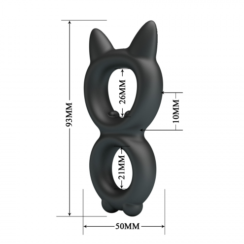 Эрекционное кольцо Crazy Bull Super Soft Silicone Toran, черное