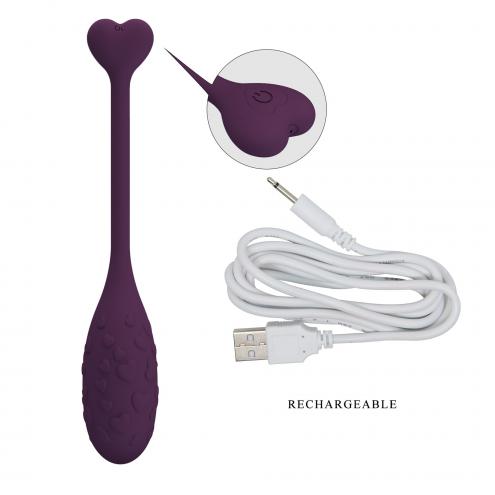 Виброяйцо PRETTY LOVE Fisherman Purple, 12 vibration functions Mobile APP remote control