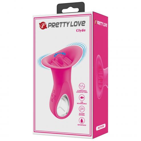 Вібростимулятор PRETTY LOVE Clyde, 12 vibration functions 12 licking settings