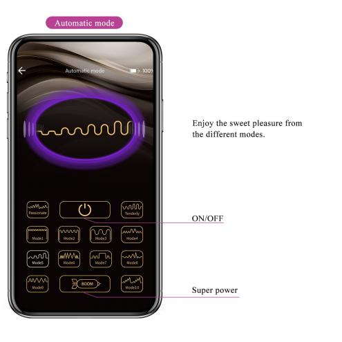 Вібростимулятор PRETTY LOVE - Klay, 10 vibration functions 10 thrusting settings Mobile APP remote c