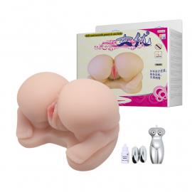 Мастурбатор вагіну та ану з вібро PUSSY & ASS HOLE Vibration Double holes Sex talk - 1