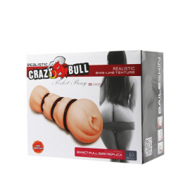 Мастурбатор вагіна з кільцями CRAZY BULL - Pocket Pussy - 7