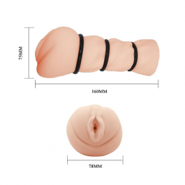 Мастурбатор вагіна з кільцями CRAZY BULL - Pocket Pussy - 3