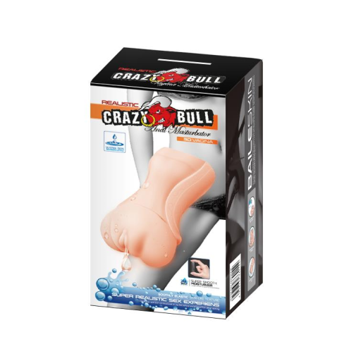 Мастурбатор вагина CRAZY BULL- 3D VAGINA, Water lubricant