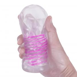 Прозорий мастурбатор вагіна PRETTY LOVE - Transparent masturbator, pink - 2