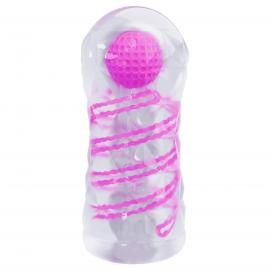 Прозорий мастурбатор вагіна PRETTY LOVE - Transparent masturbator, pink - 4