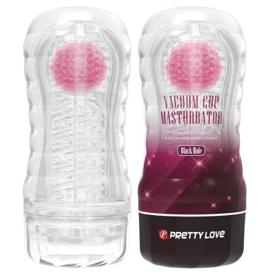 Прозорий мастурбатор вагіна PRETTY LOVE VACUUM CUP MASTURBATOR Black Hole ABS TPR