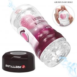 Прозорий мастурбатор вагіна PRETTY LOVE VACUUM CUP MASTURBATOR Black Hole ABS TPR - 6