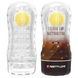Прозорий мастурбатор вагіна PRETTY LOVE VACUUM CUP MASTURBATOR Stellar ABS TPR - 1