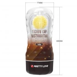 Прозорий мастурбатор вагіна PRETTY LOVE VACUUM CUP MASTURBATOR Stellar ABS TPR - 4