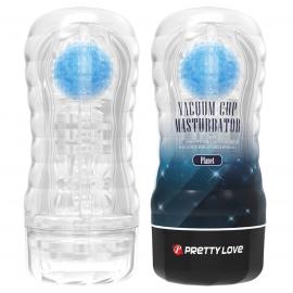 Прозорий мастурбатор вагіна PRETTY LOVE VACUUM CUP MASTURBATOR Planet ABS TPR - 1