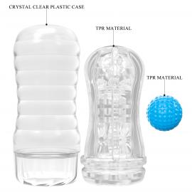 Прозорий мастурбатор вагіна PRETTY LOVE VACUUM CUP MASTURBATOR Planet ABS TPR - 5