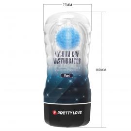 Прозорий мастурбатор вагіна PRETTY LOVE VACUUM CUP MASTURBATOR Planet ABS TPR - 6