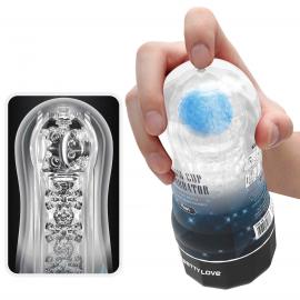 Прозорий мастурбатор вагіна PRETTY LOVE VACUUM CUP MASTURBATOR Planet ABS TPR - 7