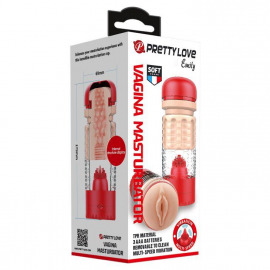 Мастурбатор вагина с вибрацией PRETTY LOVE - EMILY Red - 1