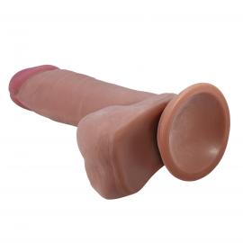 Фалоімітатор на присосці BAILE Sliding Skin 8.1 Flesh, TPR - 11