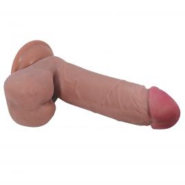 Фалоімітатор на присосці BAILE Sliding Skin 8.1 Flesh, TPR - 7