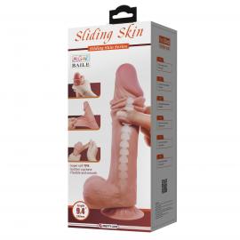 Фалоімітатор Sliding Skin Emeka 9.4, тілесний - 6