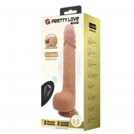 Вібратор на присосці PRETTY LOVE - Tommy 8,9'' Light Brown, 3 vibration functions 3 - 5