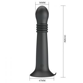 Вібратор на присосці Pretty Love Stellan Thrusting Rotating Wand Massager – 23 cm - 4