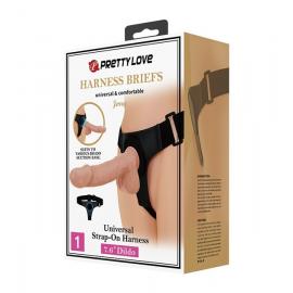 Страпон PRETTY LOVE HARNESS BRIEFS JERRY - 1