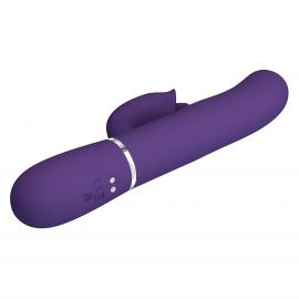 Вібратор PRETTY LOVE Gigi dark purple, 7 thumping functions 7 licking modes - 4