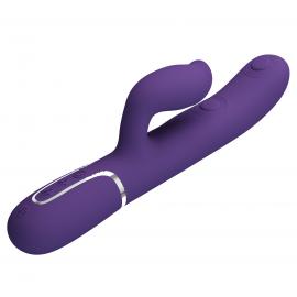 Вібратор PRETTY LOVE Gigi dark purple, 7 thumping functions 7 licking modes - 8