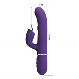 Вібратор PRETTY LOVE Gigi dark purple, 7 thumping functions 7 licking modes - 2