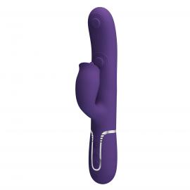 Вібратор PRETTY LOVE Gigi dark purple, 7 thumping functions 7 licking modes - 6