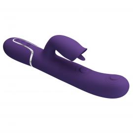 Вібратор PRETTY LOVE Gigi dark purple, 7 thumping functions 7 licking modes - 9