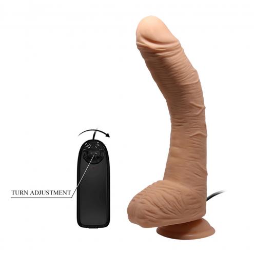 Фалоімітатор з мошонкою з вібро BEAUTIFUL ALEX DILDO