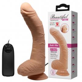 Фалоімітатор з мошонкою з вібро BEAUTIFUL ALEX DILDO - 1