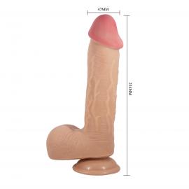 Фалоімітатор BAILE - Sliding Skin 9,2 Flesh Suction base TPR - 5