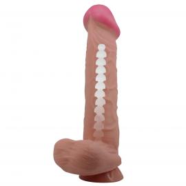 Фаллоимитатор BAILE Sliding Skin 10,2 Flesh Suction base Bendable TPR - 6