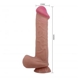 Фалоімітатор BAILE Sliding Skin 10,2 Suction base Bendable TPR - 3