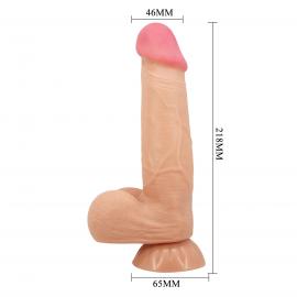 Фаллоимитатор BAILE - Sliding Skin 8,5 Flesh Suction base Bendable TPR - 6
