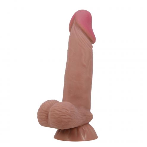 Фалоімітатор Sliding Skin Bendable 7.6, тілесний