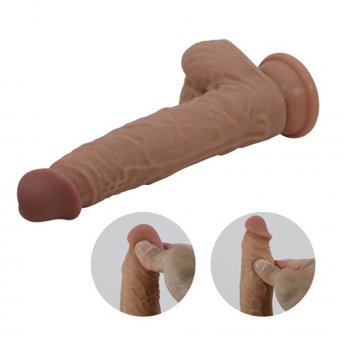 Вібратор на присосці PRETTY LOVE Jonathan 8,3 Light Brown, 3 vibration functions Thrusting Wireles