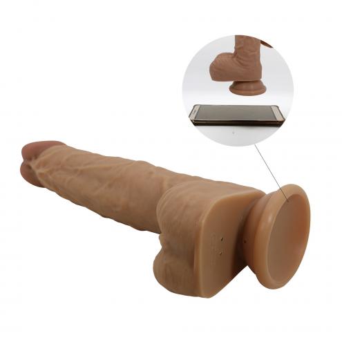 Вібратор на присосці PRETTY LOVE Jonathan 8,3 Light Brown, 3 vibration functions Thrusting Wireles