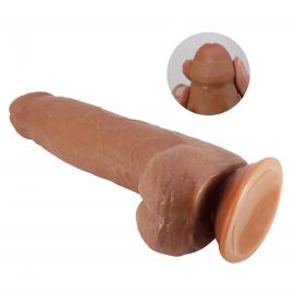 Фалоімітатор з мошонкою PRETTY LOVE - DRACO 9.2(233mm) Sliding Skin Series TPR, Suction base - 3