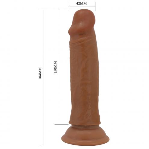 Фалоімітатор PRETTY LOVE QUENTIN 7.2(184mm) Sliding Skin Series TPR, Suction base Bendable
