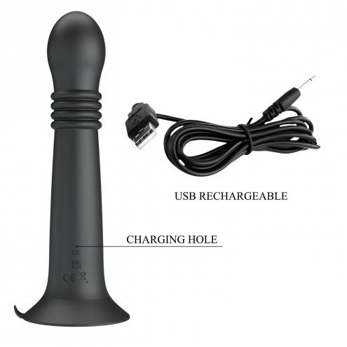 Вібратор на присосці Pretty Love Stellan Thrusting Rotating Wand Massager – 23 cm