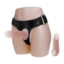 Жіночий страпон Ultra Passionate Double Harness Flesh реалістичний - 11