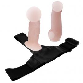 Жіночий страпон Ultra Passionate Double Harness Flesh реалістичний - 8