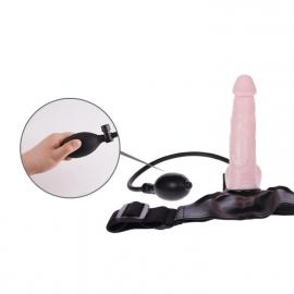 Страпон с подкачкой Strap-On with Pump Pink для женщин  - 2