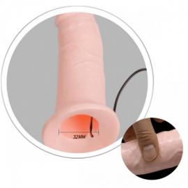 Порожнистий фаллопротез Vibrating Strap On Flesh для пари з вібрацією - 6