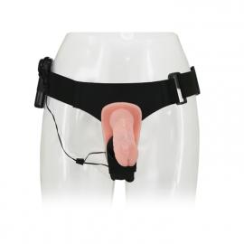 Страпон Ultra Passionate Harness Doble Heads Flesh Vibrating - 2