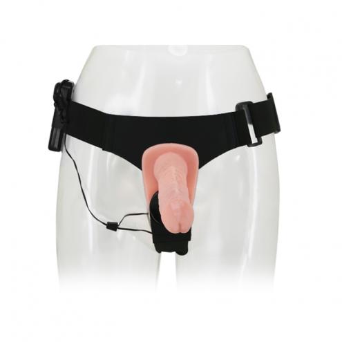 Страпон Ultra Passionate Harness Doble Heads Flesh Vibrating
