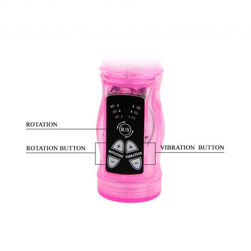 Вібратор Hi-tech вібратор із стимуляцією BAILE- Rabbit, 3 rotation functions 3 vibration functions
